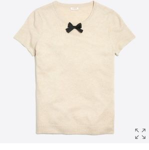 J. Crew Factory Short Sleeve Bow Sweater